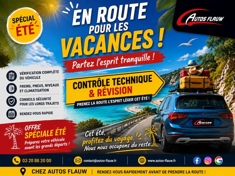 Contrôle technique et révision voiture avant les vacances
